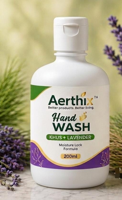 Aerthix Hand Wash – Khus + Lavender | Moisture Lock Formula | 200 ml
