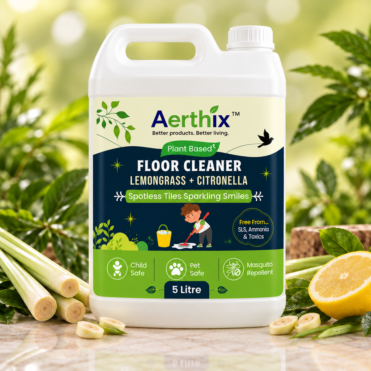 AERTHIX Floor Cleaner — Lemongrass + Citronella
