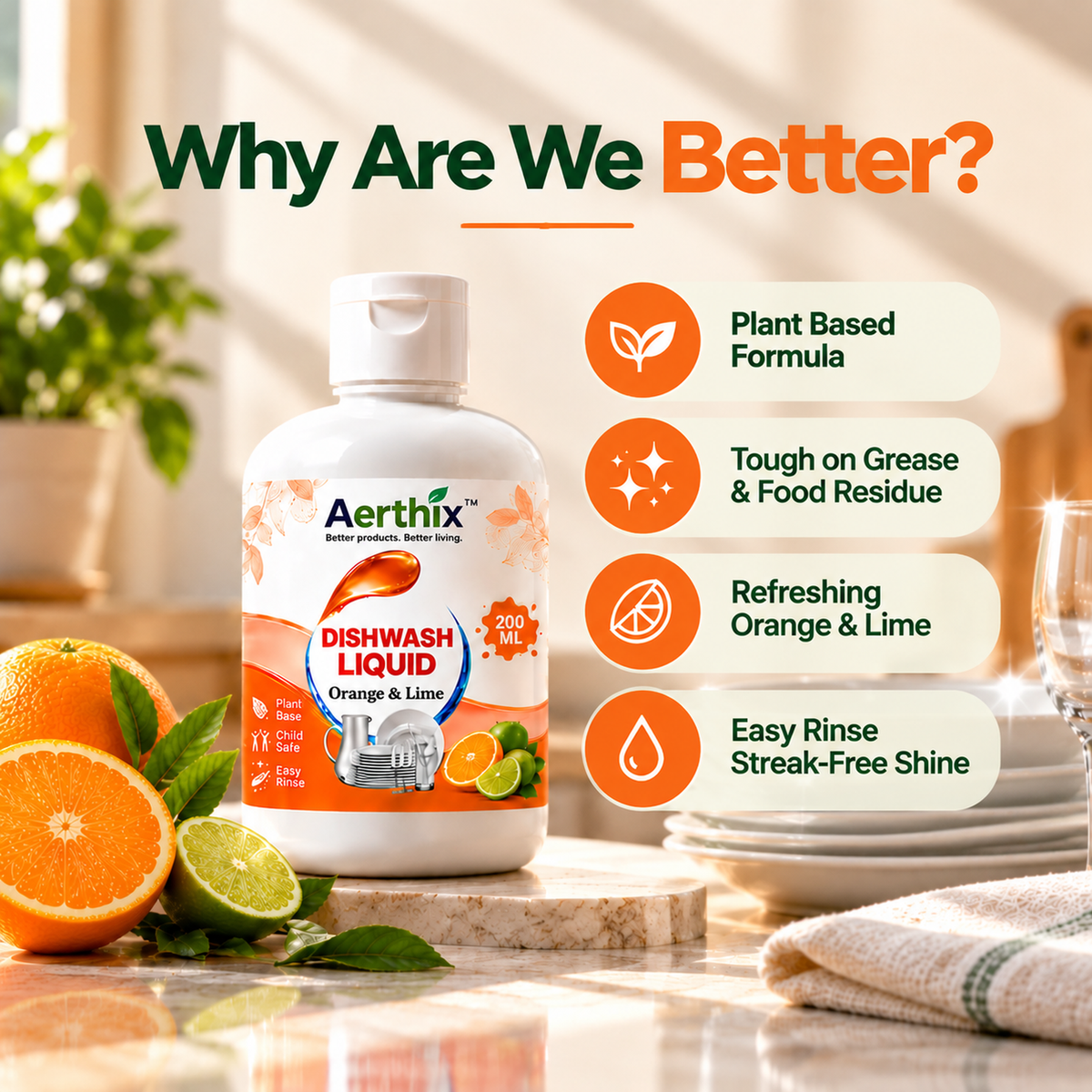 AERTHIX Dish Wash — Mint + Green Apple