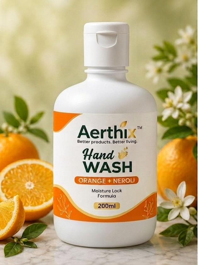 Aerthix Orange + Neroli Hand Wash – Moisture Lock Formula | 200 ml